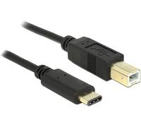 DeLOCK 0.5m, USB2.0-C/USB2.0-B câble USB 0,5 m USB B USB C Noir - Câbles USB (USB2.0-C/USB2.0-B, 0,5 m, USB B, USB C, 2.0, Mâle/Mâle, Noir)