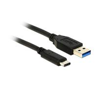 DeLock Câble USB-A mâle vers USB-C mâle 0,50 m noir 83869