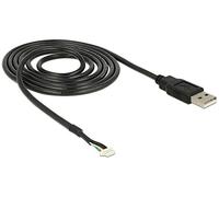 DeLOCK 1.5 m, USB2.0-A/5P 1.5 m USB A Noir - Câble USB (USB2.0-A/5P, USB A, Mâle/Mâle, Droit, Droit, Noir, Sac de Plastique)