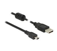 DeLOCK 1.5m, USB 2.0-A/USB 2.0 Mini-B câble USB 1,5 m USB A Mini-USB B Noir