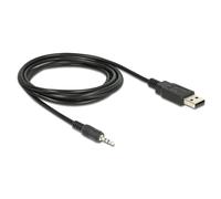 DeLOCK 1.8m USB 2.0-A/2.5mm Noir - Adaptateur pour câble (USB 2.0-A, 2,5 mm, Male connecteur/Male connecteur, 1,8 m, Noir)