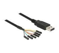 Delock Converter USB 2.0 > Serial-TTL 6 pin pin header connector individually 1.8 m (5 V) - Adaptateur série - USB - série G