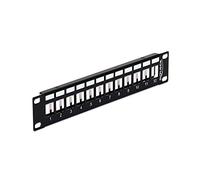 DeLock 10 Keystone Patch Panel 12 Ports Métal Noir