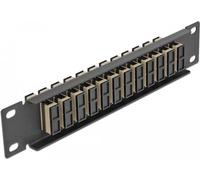 DELOCK 10" LWL Patchpanel 12 Port SC Duplex beige 1HE schw.