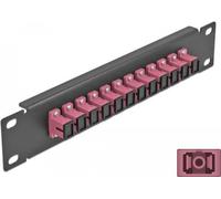 DELOCK 10" LWL Patchpanel 12 Port SC Simplex violett 1HE