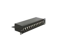 DELOCK 43310 - Tableau de connexion 10'' 12 ports Cat.6A noir