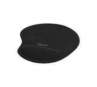 DeLOCK 12040 - Tapis de Souris Ergonomique Noir avec Repose-Poignet en Gel 230x202x24mm, Surface Monochromatique, Poids 174g