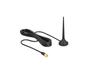 DeLOCK 12416 Antenne Omni-Directionnelle 3 dBi SMA, 0.8-0.96/1.71-2.7 GHz, Câble 2m RG-174, ROS < 2, Température -30°C à 70°C, Compatible LTE/GSM/UMTS/WLAN 2.4GHz