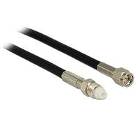 DeLOCK 12451 câble coaxial 10 m SMA FME RG-58 Noir - Câbles coaxiaux (10 m, SMA, FME, RG-58, Male connector / Female connector, Droit)