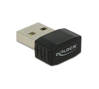 DeLOCK 12461 Clé USB WLAN 433 Mbit/s USB 2.0 bi-bande 2.4/5 GHz, standards IEEE 802.11a/ac/b/g/n, sécurité WEP/WPA/WPA2/WPS, chipset Realtek RTL8811, compatible Windows/Linux