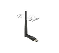 DeLOCK 12462 Adaptateur WLAN USB 2.0 433 Mbit/s Wi-Fi 5 (802.11ac) 2.4/5 GHz Antenne Externe RP-SMA 3 dBi Chipset Realtek RTL8811 Windows/Linux