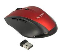 DeLOCK 12493 souris RF sans fil Optique 1600 DPI Droitier Noir, Rouge - Souris (Droitier, Optique, RF sans fil, 1600 DPI, Noir, Rouge)