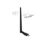 DeLOCK 12535 Adaptateur USB 3.2 Gen 1 Wi-Fi 5 (802.11ac) Bi-bande 2.4/5GHz, Antenne Omni 5 dBi RP-SMA, Chipset Realtek RTL8811, Compatible Windows