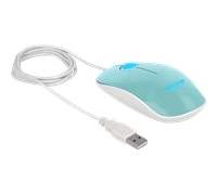 DeLOCK 12538 souris USB Optique 1200 DPI Ambidextre - Souris (Ambidextre, Optique, USB, 1200 DPI, Turquoise)