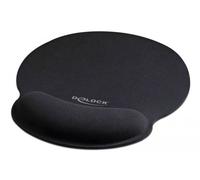 DeLock Tapis de souris ergonomique 12559 avec repose-poignet en gel Noir