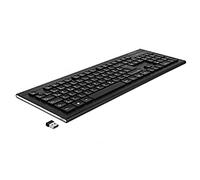 Delock 12671 Clavier RF sans Fil QWERTZ Allemand Noir 12671, Standard, RF sans Fil, QWERTZ, Noir