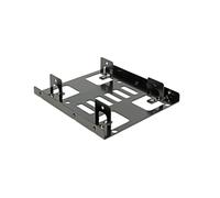 DeLOCK 18210 : Support double HDD/SSD 2.5" en baie 3.5" Métal Noir pour installation interne