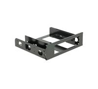 DeLOCK 18267 : Support de Montage Universel pour Disque Dur 3.5" en Aluminium, Couleur Noire, Compatible Châssis PC Universel