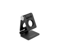 DeLOCK 18429 - Support Actif Réglable pour Smartwatch - Aluminium Noir - 65x65mm - Gestion Câble Intégrée - Compatible Tous Modèles