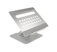 DeLOCK 18457 Support Aluminium Rotatif 360° pour Ordinateur Portable/Tablette 15.6", Hub USB 3.2 Gen 1 (2x Type-A, 3x Type-C), Lecteur SD/MicroSD, HDMI, Power Delivery 90W, Compatible Windows/macOS/Li