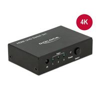 Delock HDMI UHD Switch 3 x HDMI in > 1 x HDMI out 4K - Commutateur vidéo/audio - 3 x HDMI - de bureau Noir G