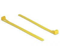 DeLOCK 18760 serre-câbles Attache de câble détachable Nylon Jaune 100 pièce(s)
