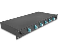 Delock 19 ? Boîte d'épissure fibre optique 6 x LC Duplex OM3 1U prête à épisser complètement équipée (66998)