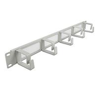 Delock 19'' Gestion des câbles Barre à Brosse avec 5 Branches 1 U Gris