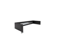 Delock 19 inch DIN rail panel 2 U - black
