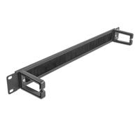 DELOCK 19" Kabelmanagement Bürstenleiste 2 Bügel 1 HE schw.