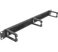 DELOCK 19" Kabelmanagement Bürstenleiste 3 Bügel 1 HE schw.