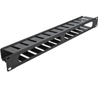 DELOCK 19" Kabelmanagement mit 2 Öffnungen 1 HE schwarz