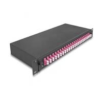 DeLock Boîte d'épissure fibre optique 19 1U – 24 x LC Duplex OM4 prête à épisser, équipée