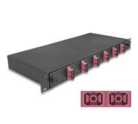 DELOCK 19" LWL Spleißbox 6x SC DX OM4 1HE spleißfer. Kompl.