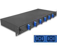 DELOCK 19" LWL Spleißbox 6x SC DX OS2 1HE spleißfer. Kompl.