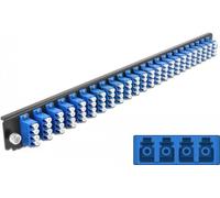 DELOCK 19" LWL Spleißbox Frontblende 24 Port LC Quad blau