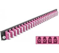 DELOCK 19 LWL Spleißbox Frontblende 24 Port LC Quad violett