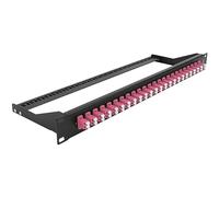 DeLock Panneau de brassage à fibre optique 19″ 24 ports LC Duplex Violet