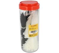 Delock 19357 Assortiment de serre-câbles noir, blanc 1 set