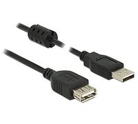 DeLOCK 1m, 2xUSB 2.0-A câble USB USB A Noir - Câbles USB (2xUSB 2.0-A, 1 m, USB A, USB A, 2.0, Male connector / Female connector, Noir)