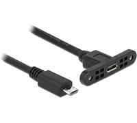 DeLOCK 1m, 2xUSB2.0 Micro-B câble USB Micro-USB B Noir - Câbles USB (2xUSB2.0 Micro-B, 1 m, Micro-USB B, Micro-USB B, 2.0, Male connector / Female connector, Noir)