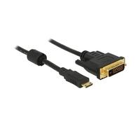 DeLOCK 1m mini-HDMI/DVI DVI-D Noir