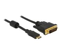 DeLOCK 1m mini-HDMI/DVI DVI-D Noir