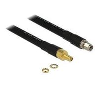 Delock CFD400 LLC400 low loss - Rallonge de câble d'antenne - RP-SMA (F) pour RP-SMA (M) - 1 m - CFD-400 - noir