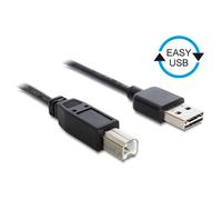 DeLOCK 1m USB 2.0 A - B m/m câble USB USB A USB B Noir