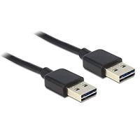 DeLOCK 1m USB 2.0 A câble USB USB A Noir