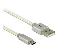 DeLOCK 1m USB 2.0-A/USB 2.0 Micro-B câble USB USB A Micro-USB B Blanc