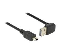 DeLOCK Câble USB 2.0 83543 : USB-A vers Mini-USB B Mâle/Mâle, 1m, Noir, Contacts Or, Débit 480 Mbit/s, AWG28
