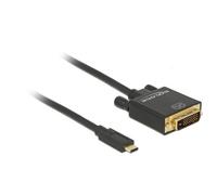 Delock DP Cable USB Type C Male to DVI 24 + 1 Male (Old Fashion) 4 K 30Hz/1 m Bl