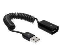 Rallonge - Delock - USB2.0 Typ A -> A St/Bu 20-60cm Spiralcable
